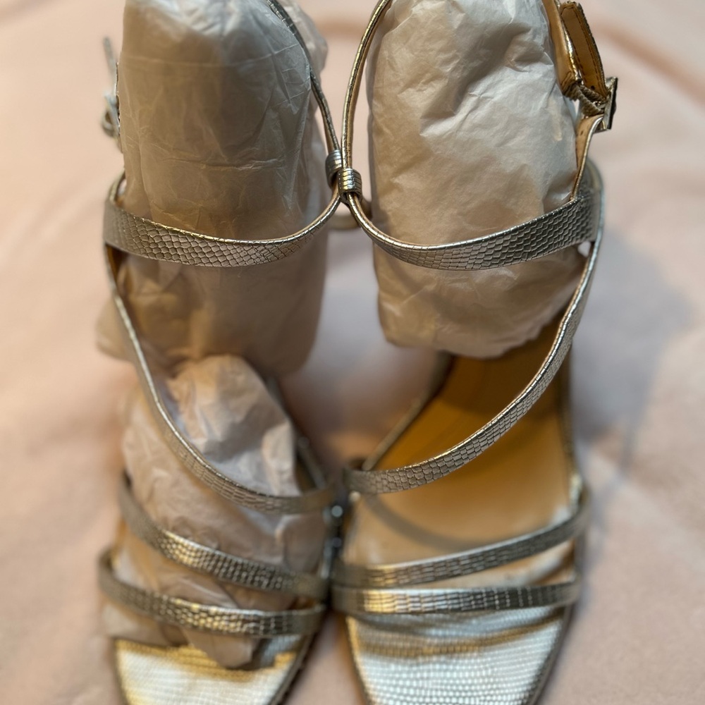 Vince Camuto Silver Strappy Heels